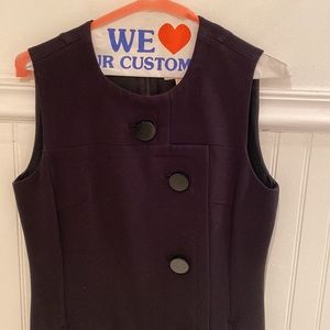 Michael Korda size 4 black career dress with buttons and pockets